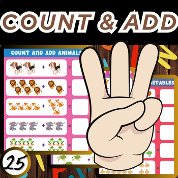 Preview of Math Mastery Adventure: Count and Add Worksheets Pack