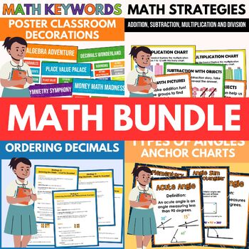 Preview of Math Mastery Bundle: Keywords, Strategies, Charts