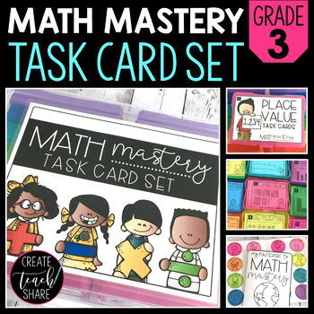 Preview of Math Mastery Task Cards - 3rd Grade | Math Activities