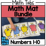 Math Mat Bundle, Numbers 1-10, Math Tubs or Centers for Pr