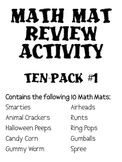 Math Mat Review Activity:  ASSORTED TEN PACK #1