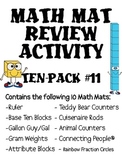 Math Mat Review Activity:  ASSORTED TEN PACK #11