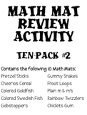 Math Mat Review Activity:  ASSORTED TEN PACK #2