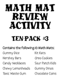 Math Mat Review Activity:  ASSORTED TEN PACK #3