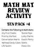 Math Mat Review Activity:  ASSORTED TEN PACK #4
