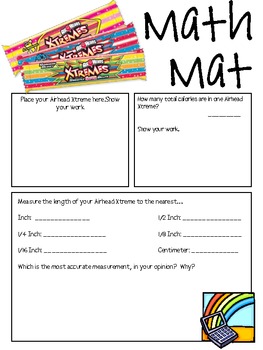 Math Mat Review Activity: Airhead Xtremes by Smart Chick | TpT