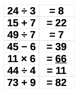 Preview of Math Match Card Morning Meeting Greeting