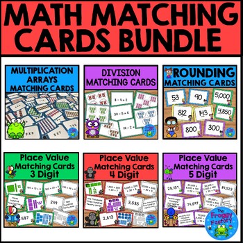 Preview of Math Games Bundle - Math Matching Games