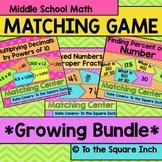 Math Matching Game Bundle