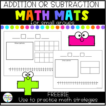 Preview of Math Mats- Addition and Subtraction Strategies | FREEBIE