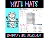 Math Mats Student Engagement for Manipulatives Whiteboards