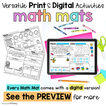 math review worksheets for first grade by proud to be