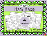 Math Maze - 5th Grade Back to School