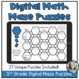 Math Maze Digital Puzzle Reviews 5th Grade Math Station