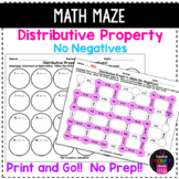 Math Maze - Distributive Property - [No Negatives]