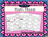 Math Maze FREEBIE - Comparing Fractions