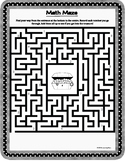 Math Maze- Filler sheet for early finishers, last minute p
