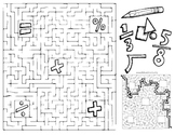 Math Maze Fun Worksheet - Free