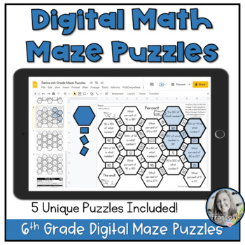 Preview of Math Maze Puzzle Activity 6th Grade Math Station - Ratios and Relationships