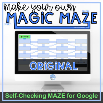Preview of Math Maze Template | Self-Checking Maze for Google | Magic Maze