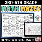 Math Mazes 3rd, 4th, & 5th Grade Printable & Digital Math 