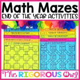 Math Mazes - End of the Year Activities