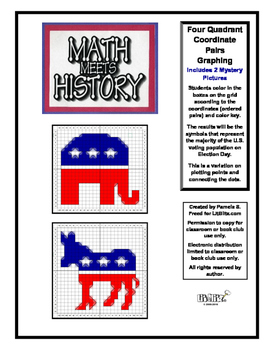 Preview of Math Meets History-Political Symbols Mystery Pictures-4QuadrantCoordinatePairs