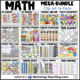Math Clip Art Megabundle 16 Pack 1400 Images Color Black White