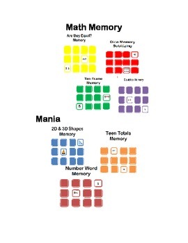 Preview of Math Memory Mania