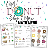 Math Menu Donut Shop | Add & Subtract Money/Decimals