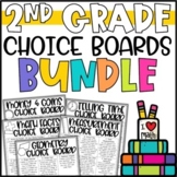 2nd Grade Math Menu Enrichment Activities & Challenges BUNDLE