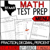 Math Menu Fraction, Decimal, Percent | Print & Digital