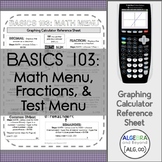 Math Menu, Fractions, and Test Menu | TI-84 Graphing Calcu