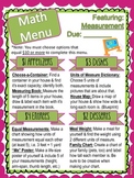 Math Menu - Measurement