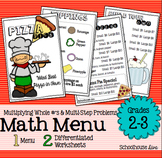 Math Menu:  Pizza Pies (2nd-3rd)