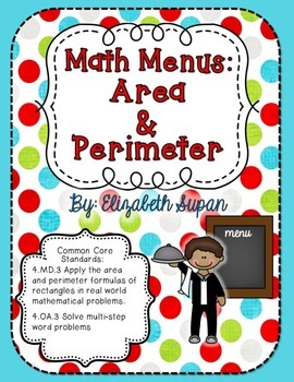 Preview of Math Menus: Area and Perimeter