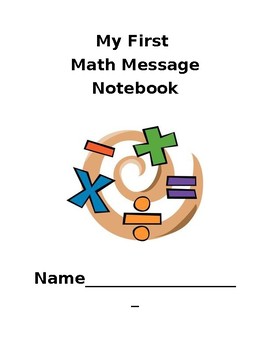 Preview of Math Message Notebook Cover Sheet