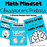 Math Mindset Classroom Posters - Growth Mindset