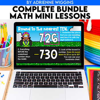 Preview of Math Mini Lessons BUNDLE (Google Classroom & PPT)