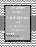 Math Mini Office for Upper Elementary- Black & White Version