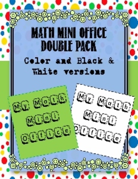 Preview of Math Mini Office for Upper Elementary- Color and Black & White Versions