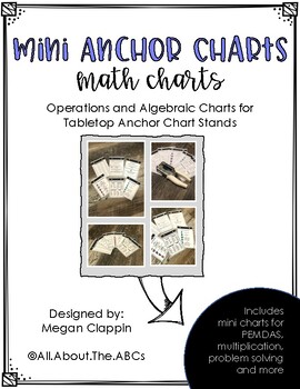 Preview of Math Mini Tabletop Anchor Charts: CCSS O.A.