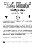 Math Minute Math Facts Sheets - Set #2 - Multiplication (x6-9)