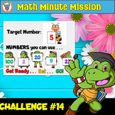 Math Minute Mission Challenge #14 Task - Open Ended - FREE