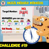 Math Minute Mission Challenge #19 Task - Open Ended - FREE