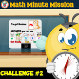 Math Minute Mission Challenge 2 Task - Open Ended Question - FREE
