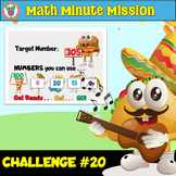 Math Minute Mission Challenge #20 Task - Open Ended - FREE