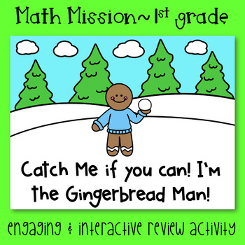 Preview of Math Mission- 1st Grade Measurement and Data- Catch the Gingerbread Man