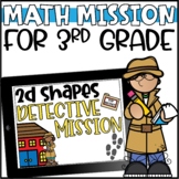 Math Mission: 2D Shapes Escape Room for 3rd Grade