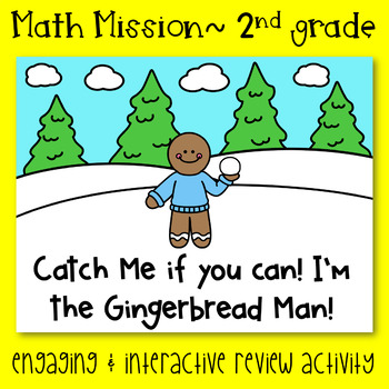 Preview of Math Mission- 2nd Grade Measurement and Data- Catch the Gingerbread Man